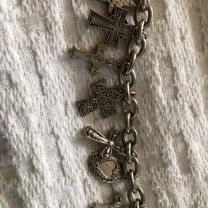 Cross silver bracelet